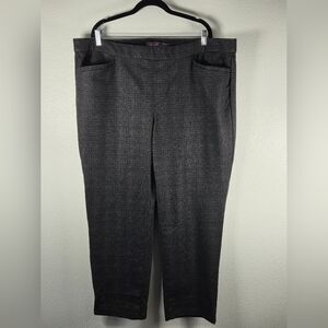 Gloria Vanderbilt Women's Black Patterned Trousers